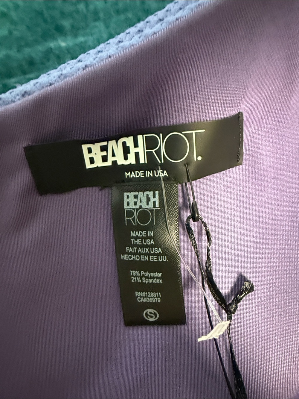 Beach Riot Lavender Textured One-Piece Swimsuit, size S and M - Picture 8 of 8